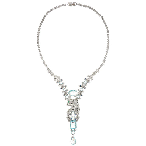 Odile Cheetah Crystal Pendant Necklace