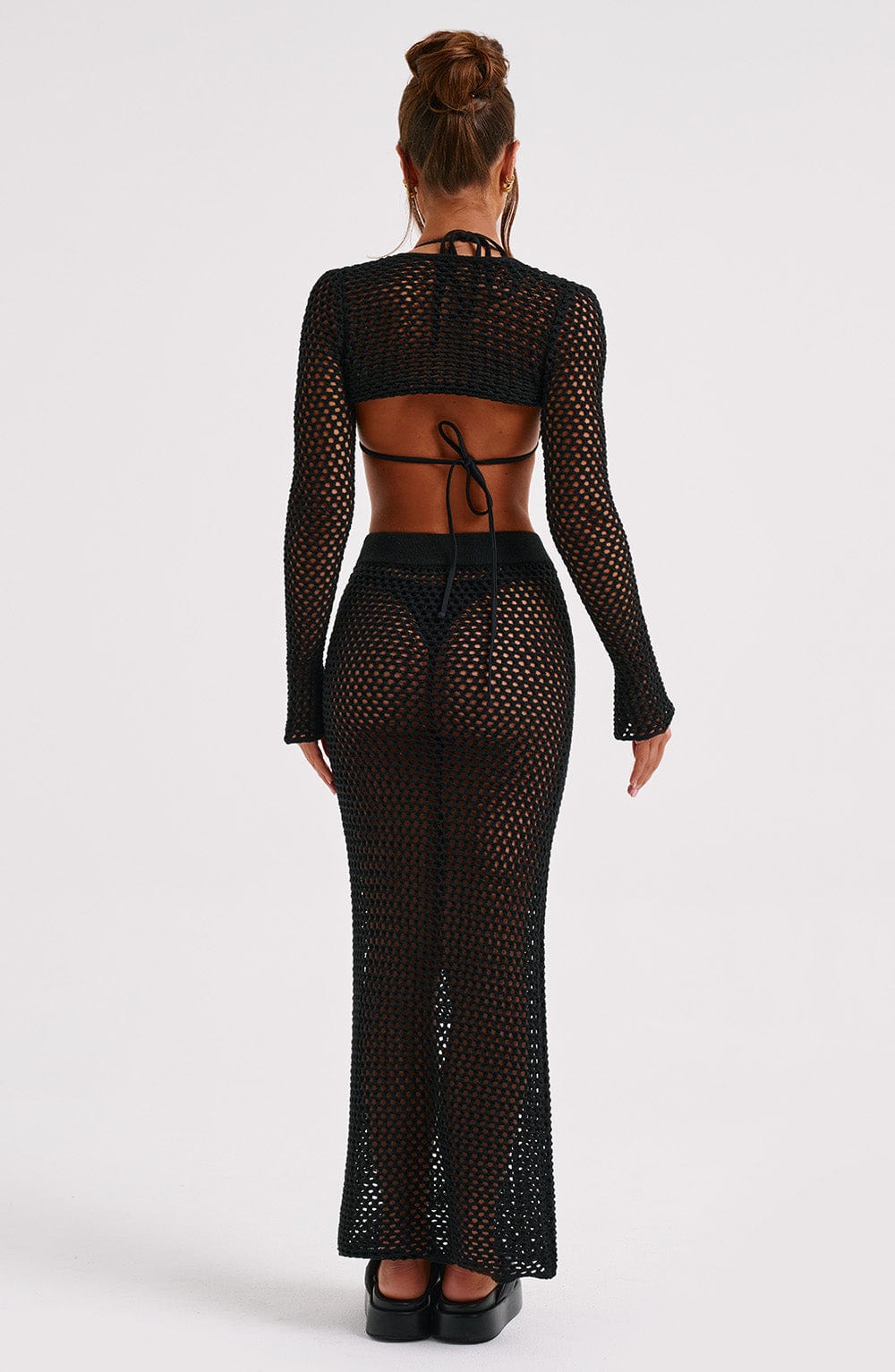 Riella Maxi Skirt — Black, Cuavan