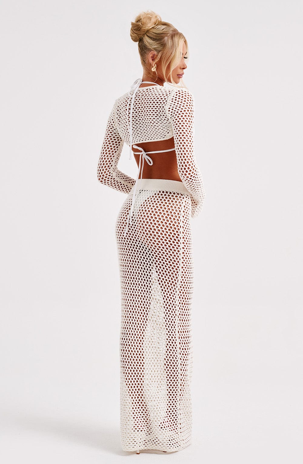 Riella Maxi Skirt — White, Cuavan