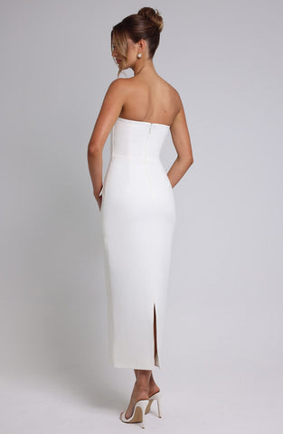 Roxanne Midaxi Dress — Ivory, Cuavan