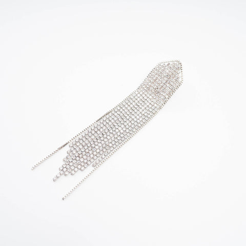Fringed Silver Drop Earrings