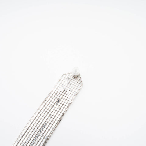 Fringed Silver Drop Earrings