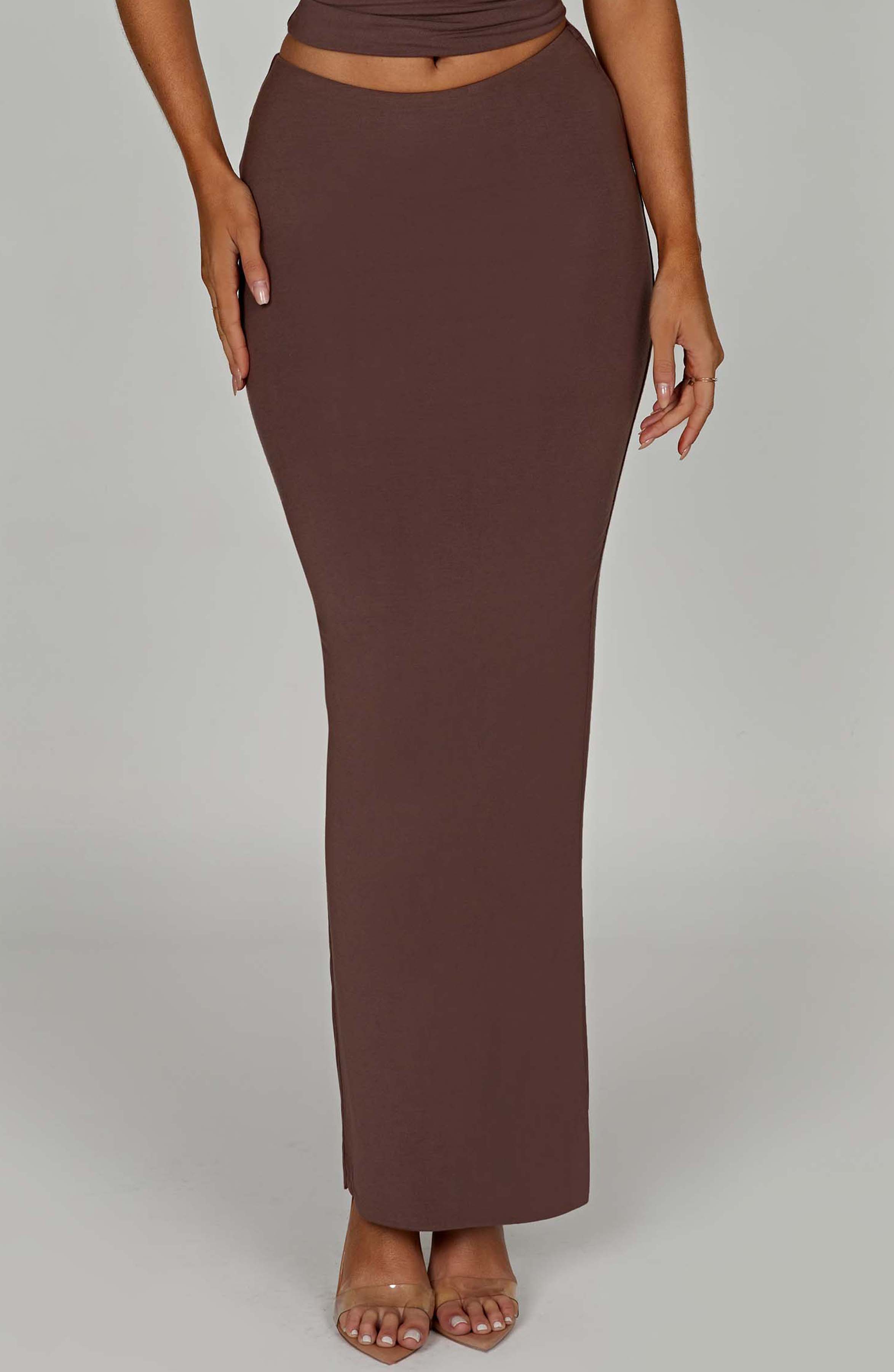 Yazmin Maxi Skirt — Chocolate, Cuavan