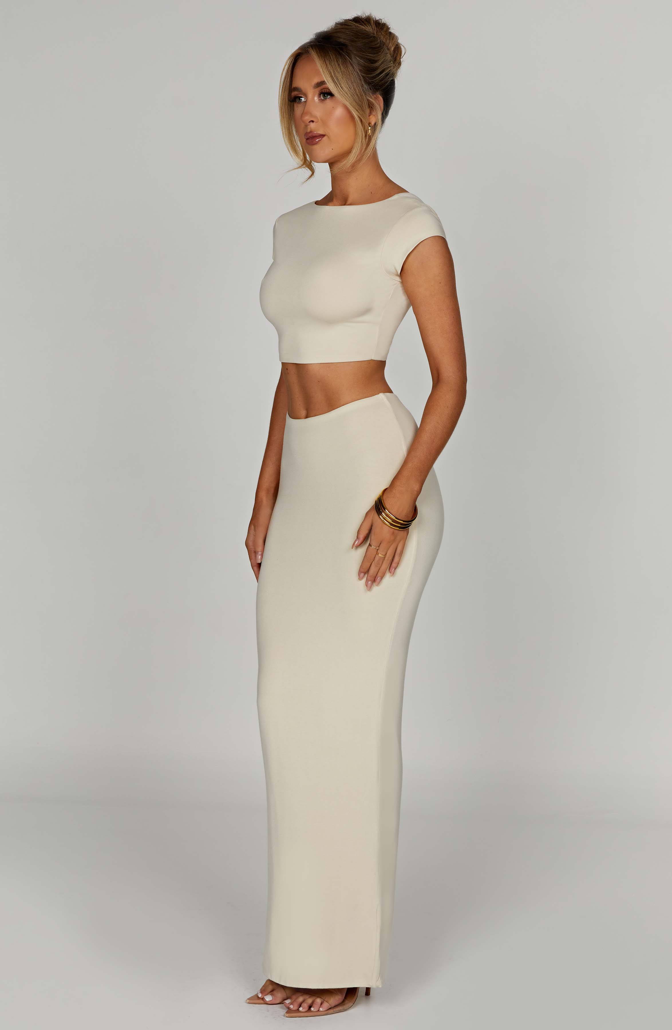Yazmin Maxi Skirt — Cream, Cuavan