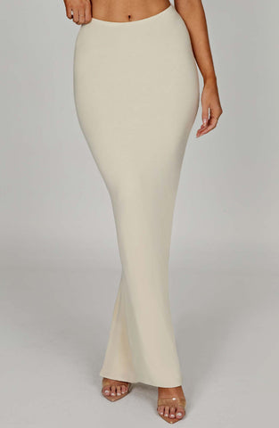 Yazmin Maxi Skirt — Cream, Cuavan