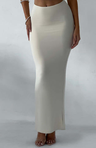 Yazmin Maxi Skirt — Cream, Cuavan