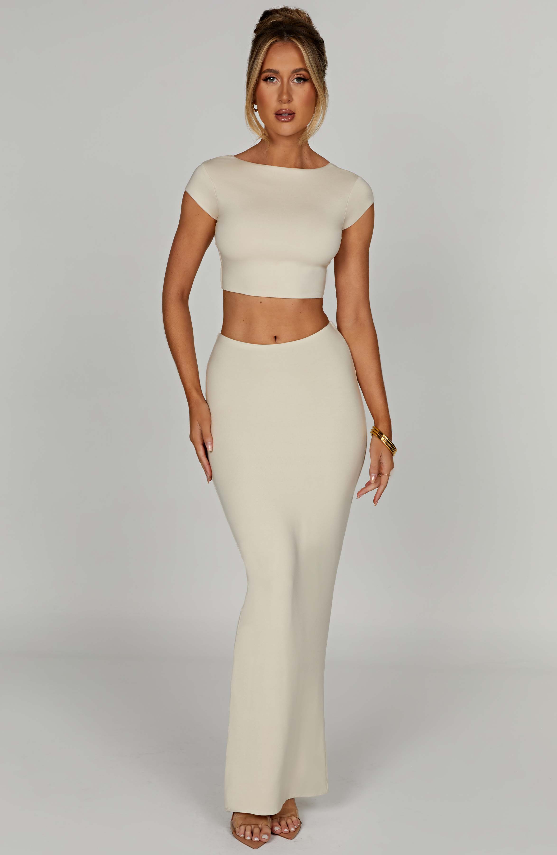 Yazmin Maxi Skirt — Cream, Cuavan