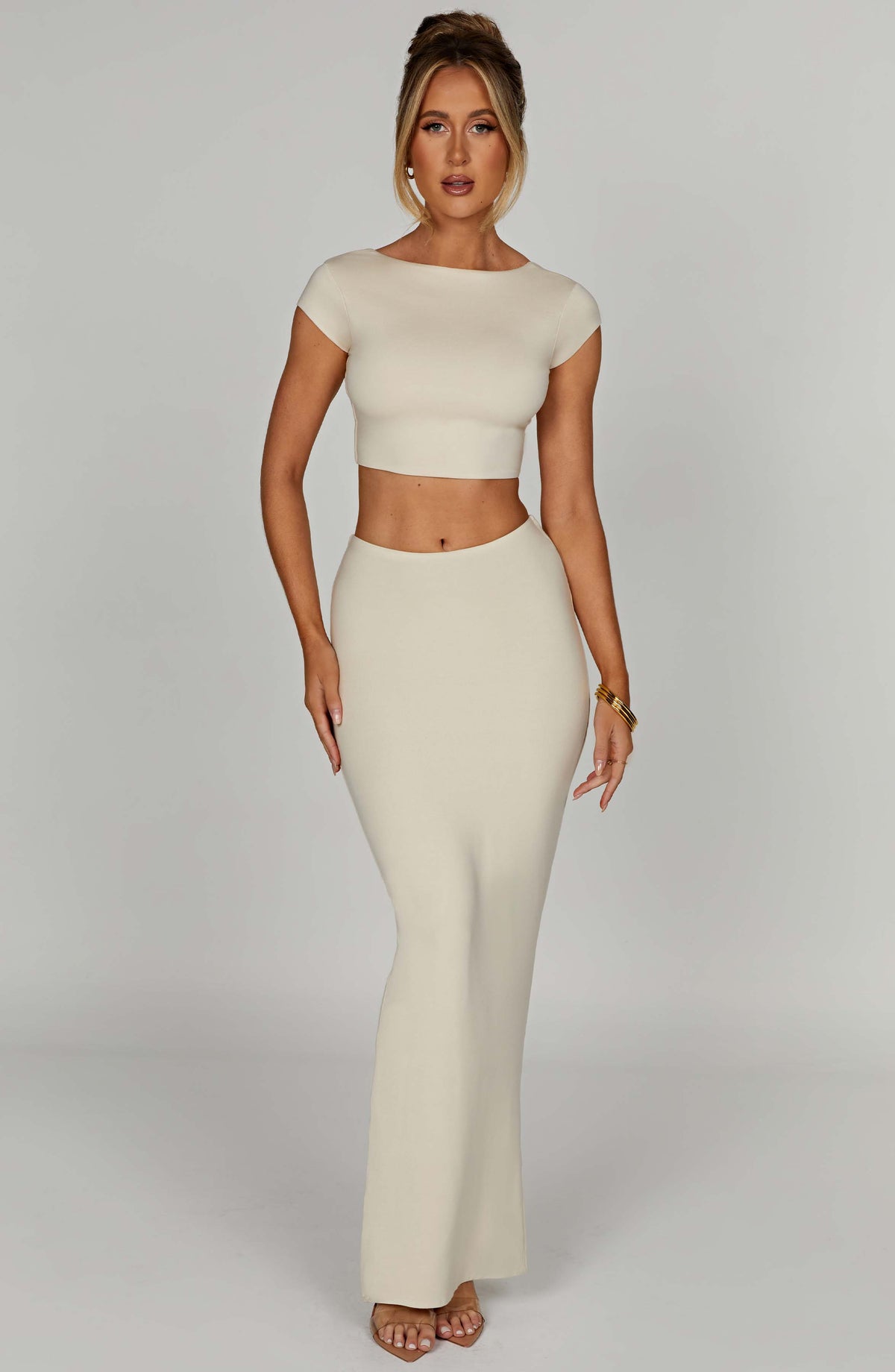 Yazmin Maxi Skirt — Cream, Cuavan